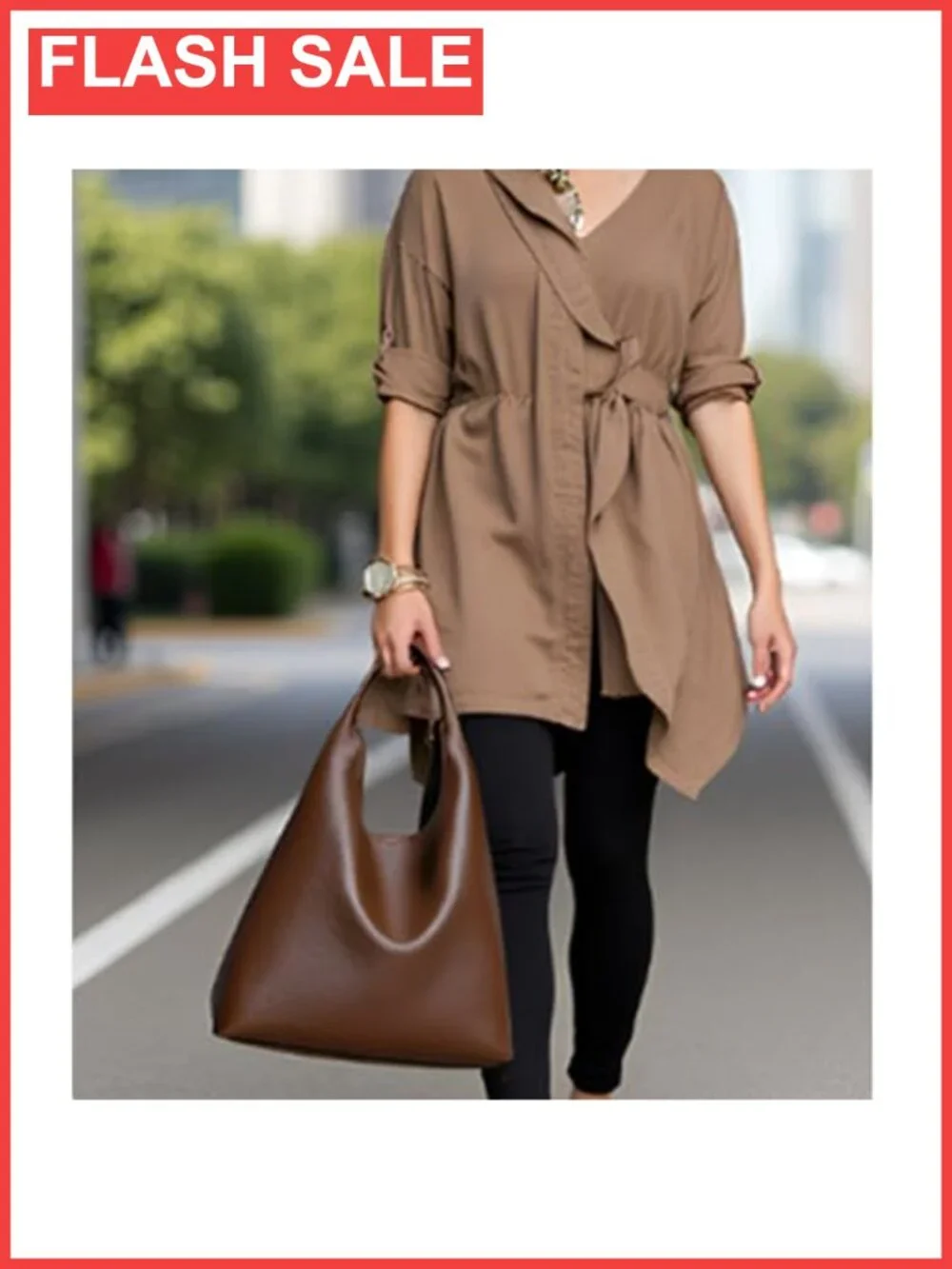 Vegan PU Leather Slouchy Hobo Shoulder Bag Tote for Work Travel